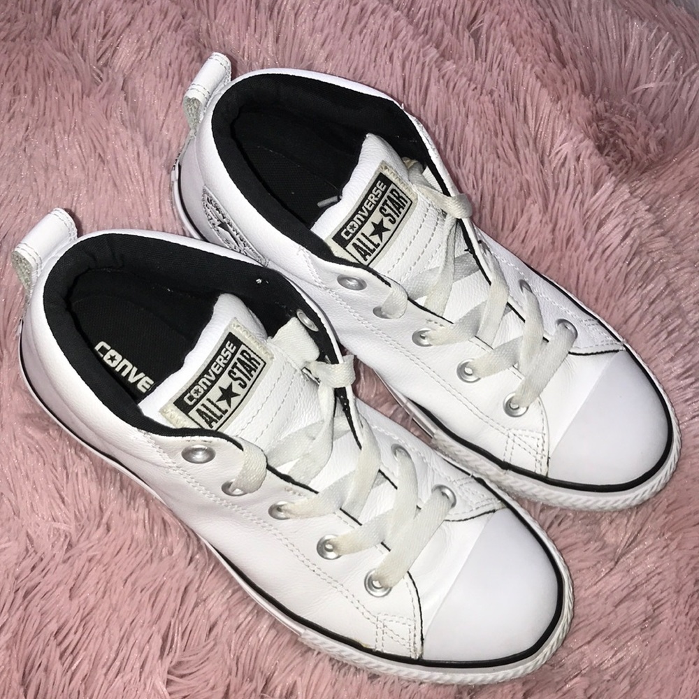 White Leather Converse